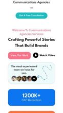 Communications Agencies (screenshot mobile)