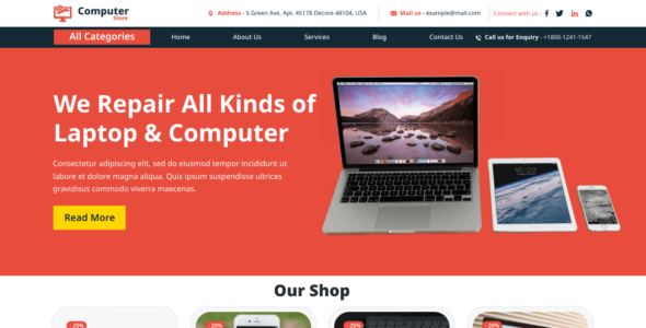 Computer Repair Store (WordPress)