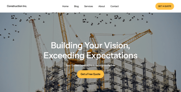 Construction And Renovation (WordPress)