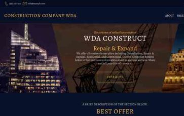 Construction Company WDA (screenshot desktop)