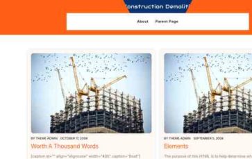 Construction Demolition Services (screenshot desktop)