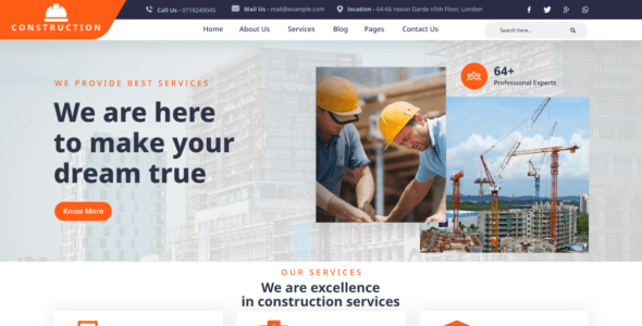 Construction Services Company (WordPress)