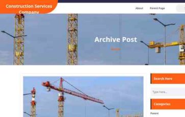 Construction Services Company (screenshot desktop)