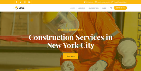Construction Sewa (WordPress)