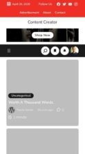 Content Creator (screenshot mobile)