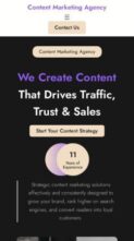 Content Marketing Agency (screenshot mobile)
