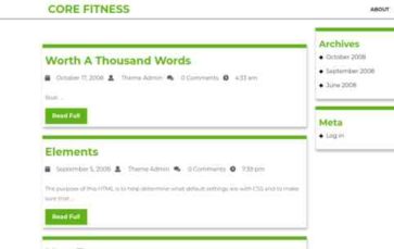 Core Fitness (screenshot desktop)