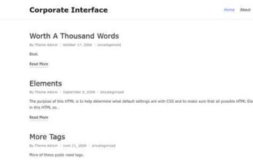 Corporate Interface (screenshot desktop)