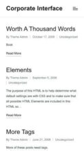 Corporate Interface (screenshot mobile)