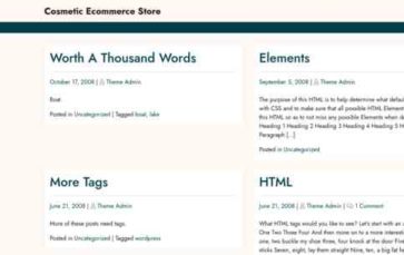 Cosmetic Ecommerce Store (screenshot desktop)