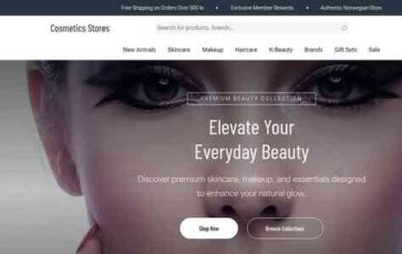 Cosmetics Stores (screenshot desktop)