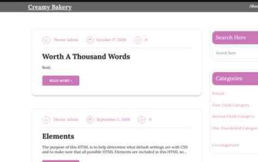 Creamy Bakery (screenshot desktop)