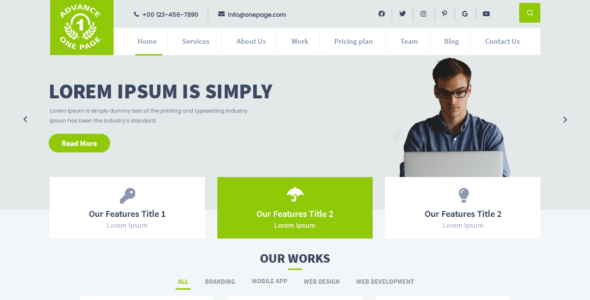 Creative One Page (WordPress)