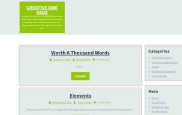 Creative One Page (screenshot desktop)