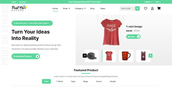 Custom Print Shop (WordPress)