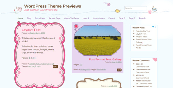 Cute Frames (WordPress)