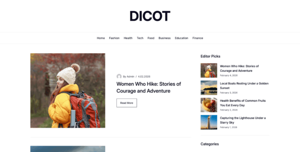 Daily Journal Dicot (WordPress)