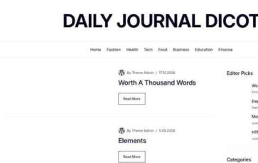 Daily Journal Dicot (screenshot desktop)