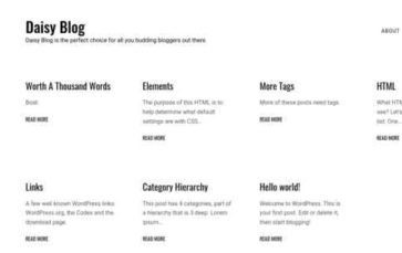 Daisy Blog (screenshot desktop)