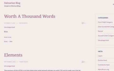 Dalmatian Blog (screenshot desktop)