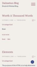 Dalmatian Blog (screenshot mobile)