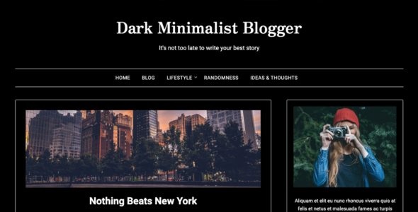 Dark Minimalistblogger (WordPress)
