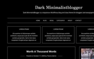Screenshot Desktop Dark Minimalistblogger (screenshot desktop)