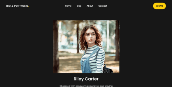 Dark Mode Portfolio (WordPress)