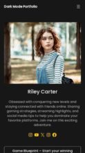 Dark Mode Portfolio (screenshot mobile)