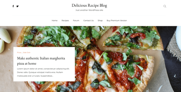 Delicious Recipe Blog (WordPress)