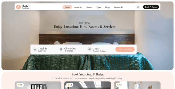 Destination Hotel Booking (WordPress)