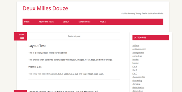 Deux Milles Douze (WordPress)