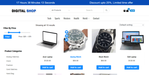 Digital Shop (WordPress)