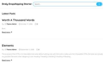 Draly Dropshipping Starter (screenshot desktop)