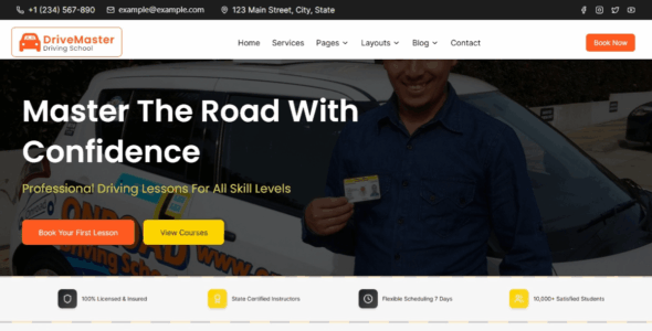 Driving School Academy (WordPress)