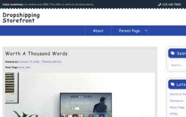 Dropshipping Storefront (screenshot desktop)