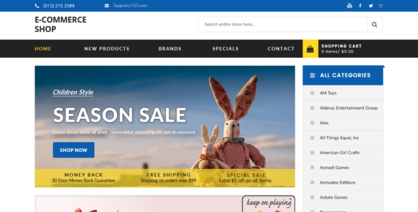 E-commerce Shop (WordPress)