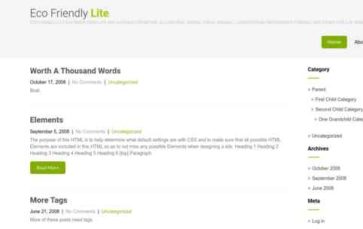 Eco Friendly Lite (screenshot desktop)