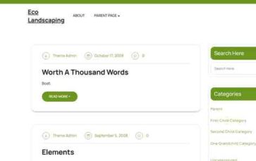 Eco Landscaping (screenshot desktop)