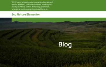 Eco Nature Elementor (screenshot desktop)