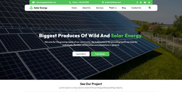 Eco Renewable Energy (WordPress)
