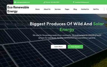 Eco Renewable Energy (screenshot desktop)