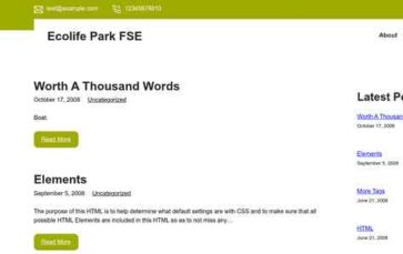 Ecolife Park FSE (screenshot desktop)
