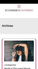 Ecommerce Clothing (screenshot mobile)