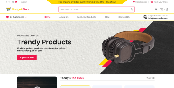 Ecommerce Gadget Store (WordPress)