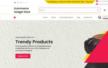 Ecommerce Gadget Store (screenshot desktop)