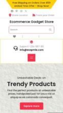 Ecommerce Gadget Store (screenshot mobile)