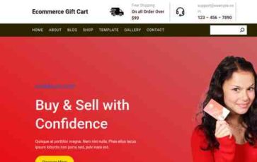 Ecommerce Gift Cart (screenshot desktop)