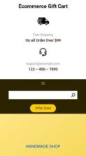 Ecommerce Gift Cart (screenshot mobile)