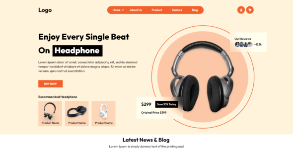Ecommerce Landing Page (WordPress)